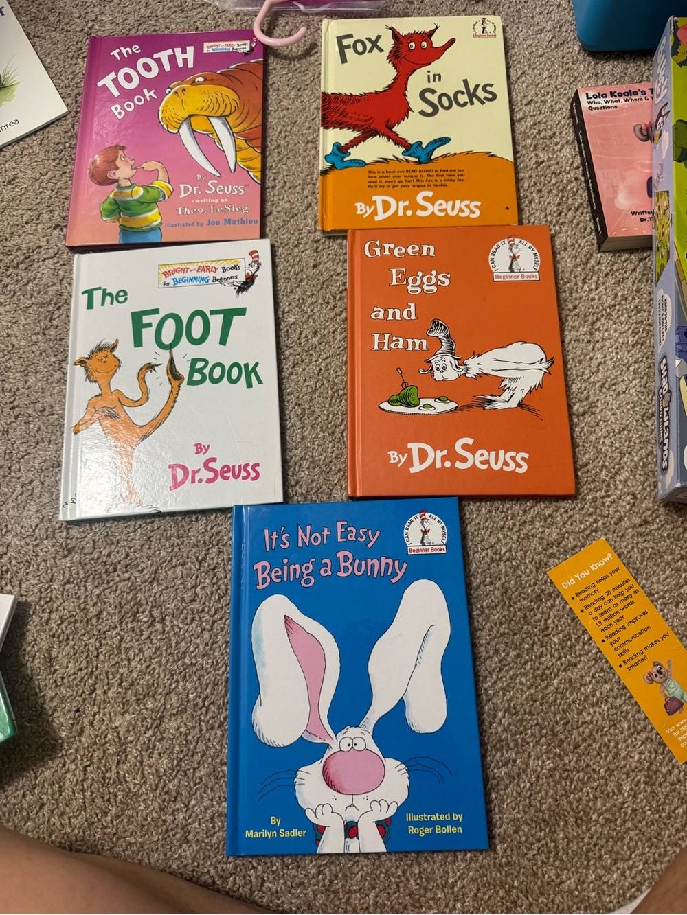 Dr. Seuss Board Books - Blue, Orange, Pink, White Covers